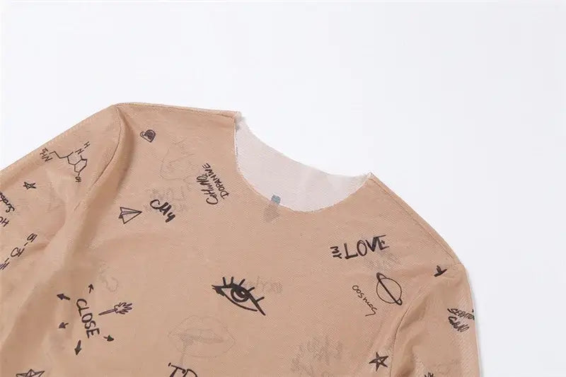 بدلة جسم نسائية مطبوعة بأكمام طويلة ونحيفة