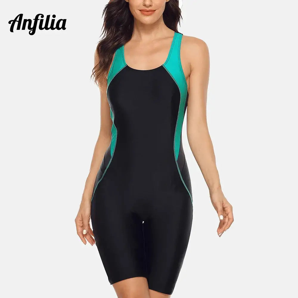 Women Knee-Length Sports Swimsuit