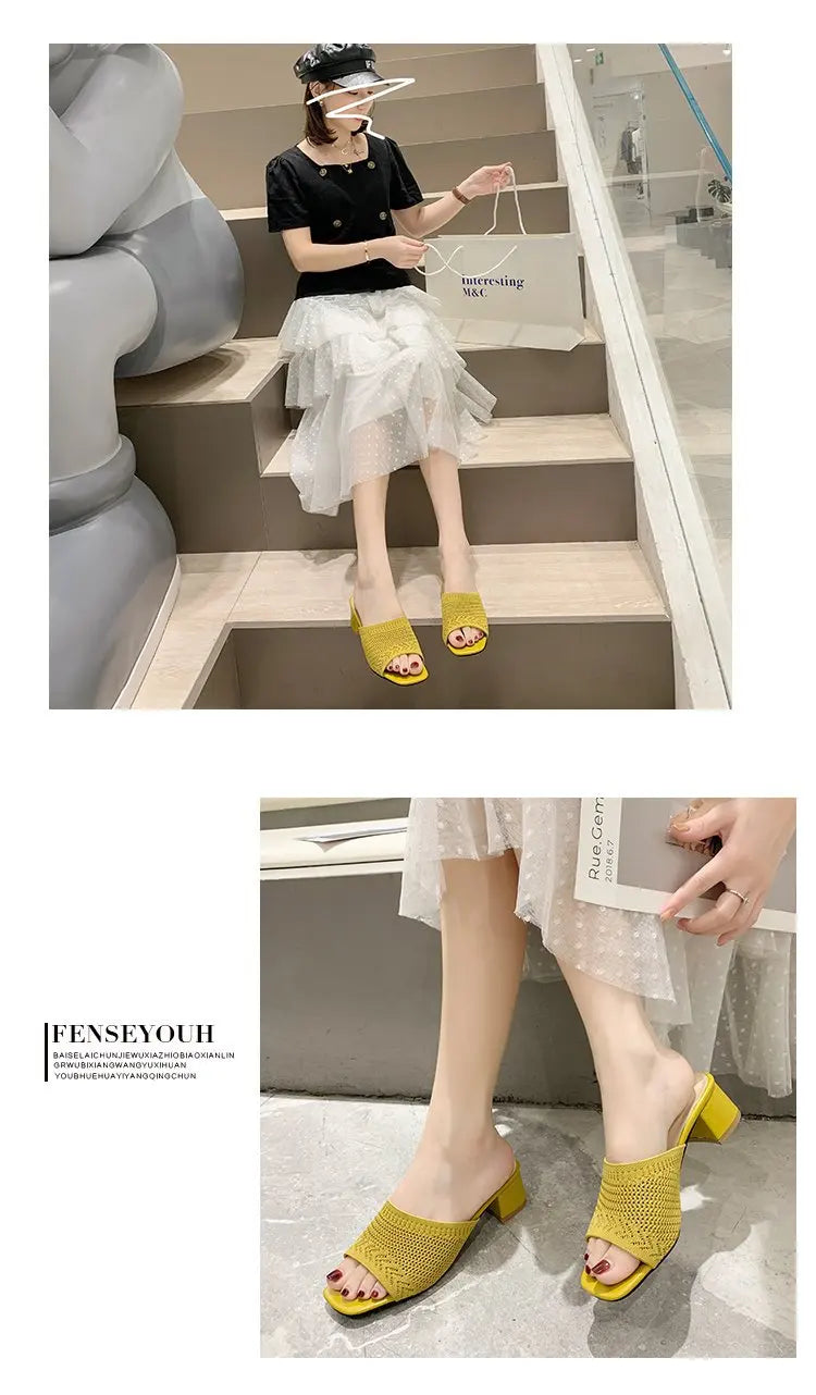 حذاء بكعب عالٍ معدني مربع الشكل 2025