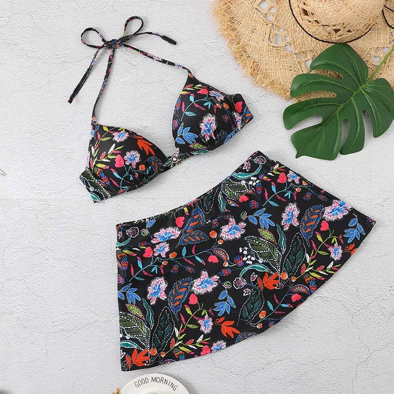 Push-Up Bikini With Skirt