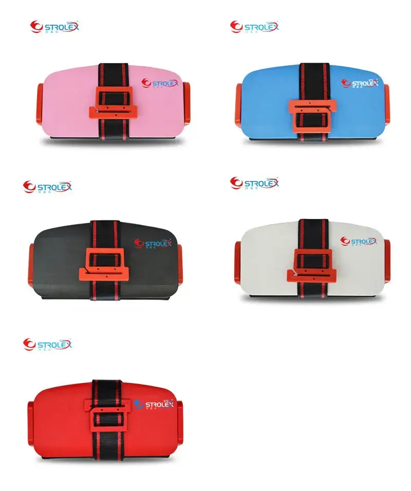 Minifold Portable Baby Car Seats in various colors: pink, blue, black, white, and red, designed for safety and convenience.