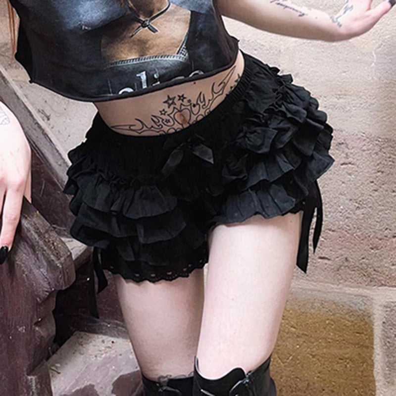 Women's Kawaii Patchwork Skirt Shorts