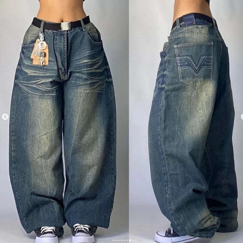 Retro Y2K Straight Baggy Denim Jeans