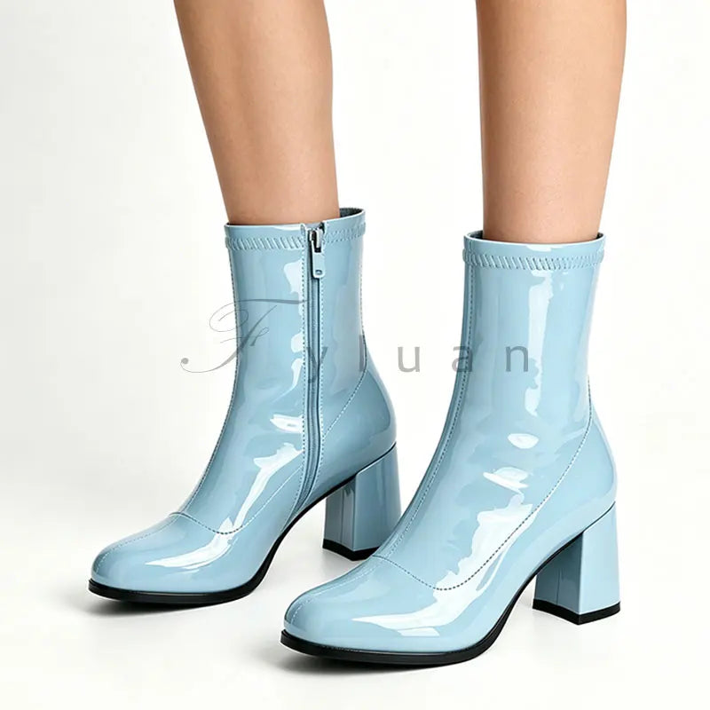 Classic Block Heel Ankle Boots