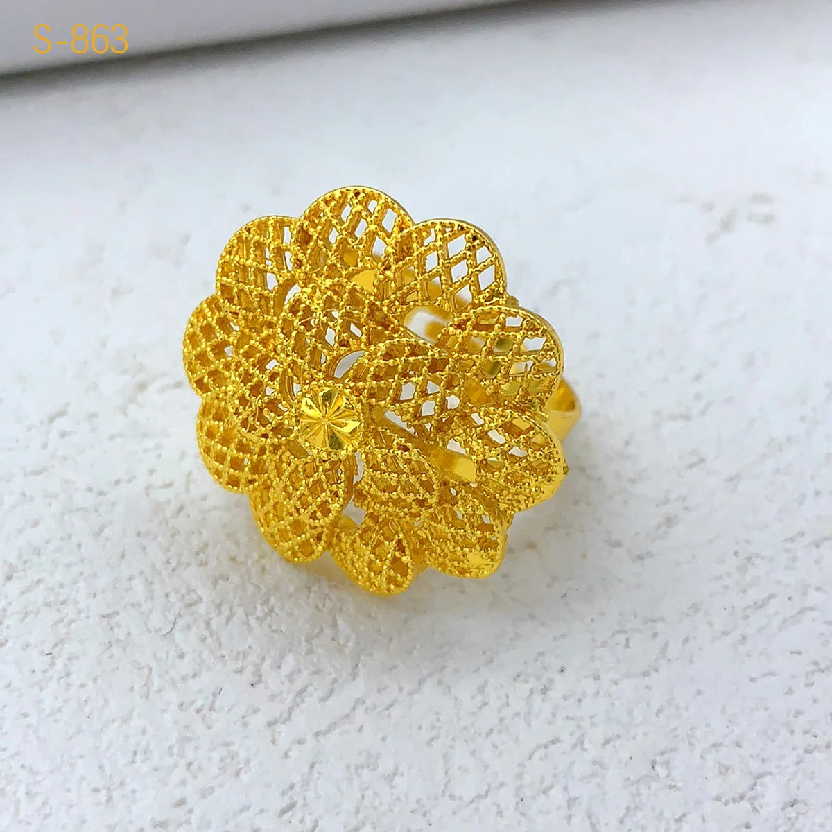 24K Gold Flower Bridal Jewelry Set