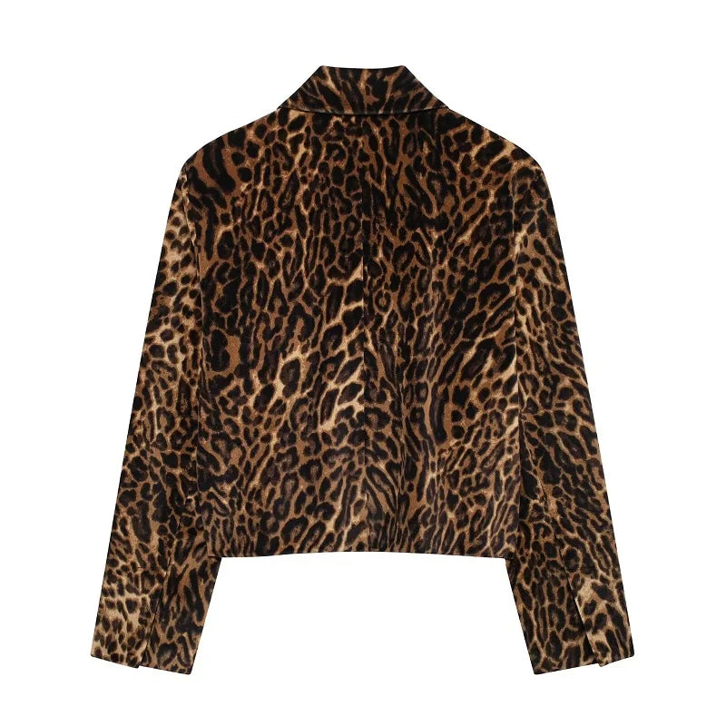Velvra™ – Leopard Velvet Blazer Set (Luxury Print, Office to Evening Fashion)