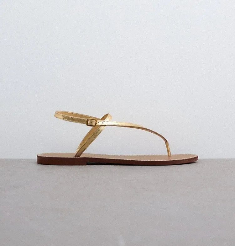 صنادل مسطحة بتصميم جنية للنساء، أحذية صيفية