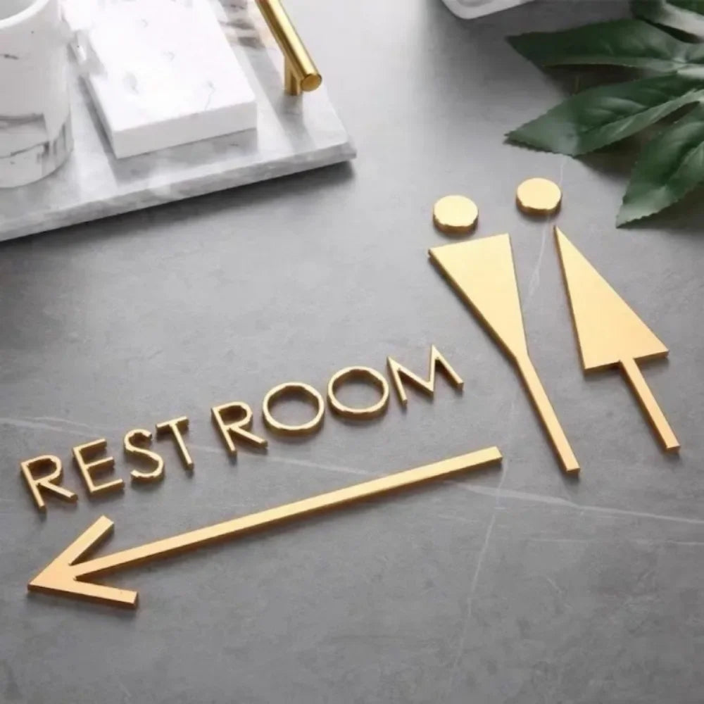 Luxury Acrylic Washroom Sign