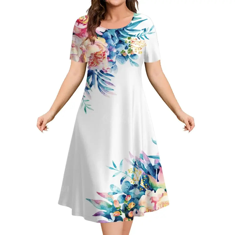 Women's Dresses Flower Elements Travel Party Dresses