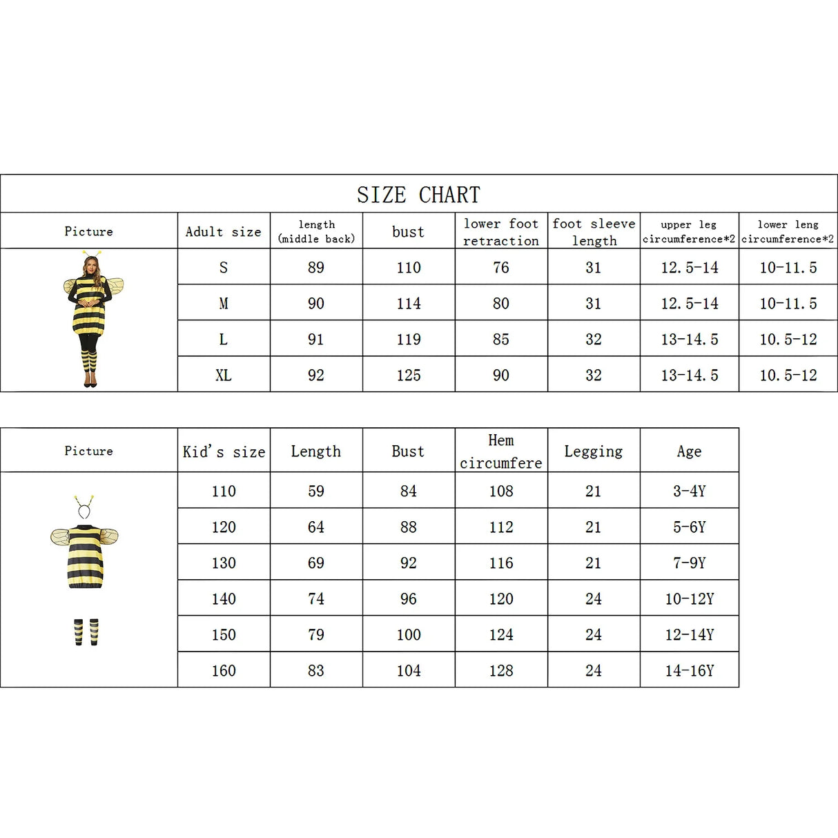 Honey Bee Halloween Cosplay Costume