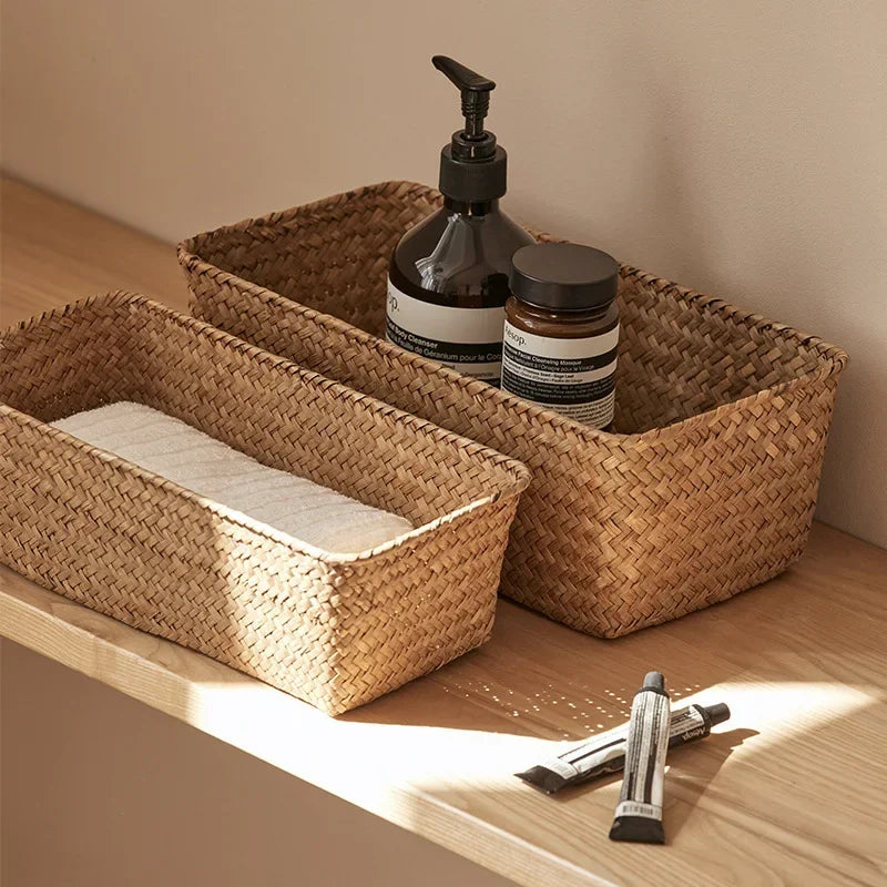 Woven Rectangular Storage Basket