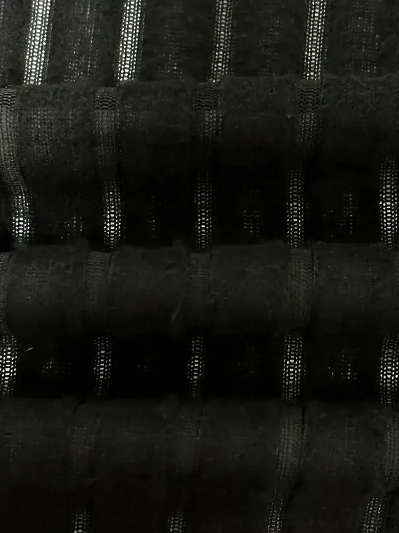 سويت شيرت نسائي مقاس كبير مضلع بأكمام طويلة كاجوال