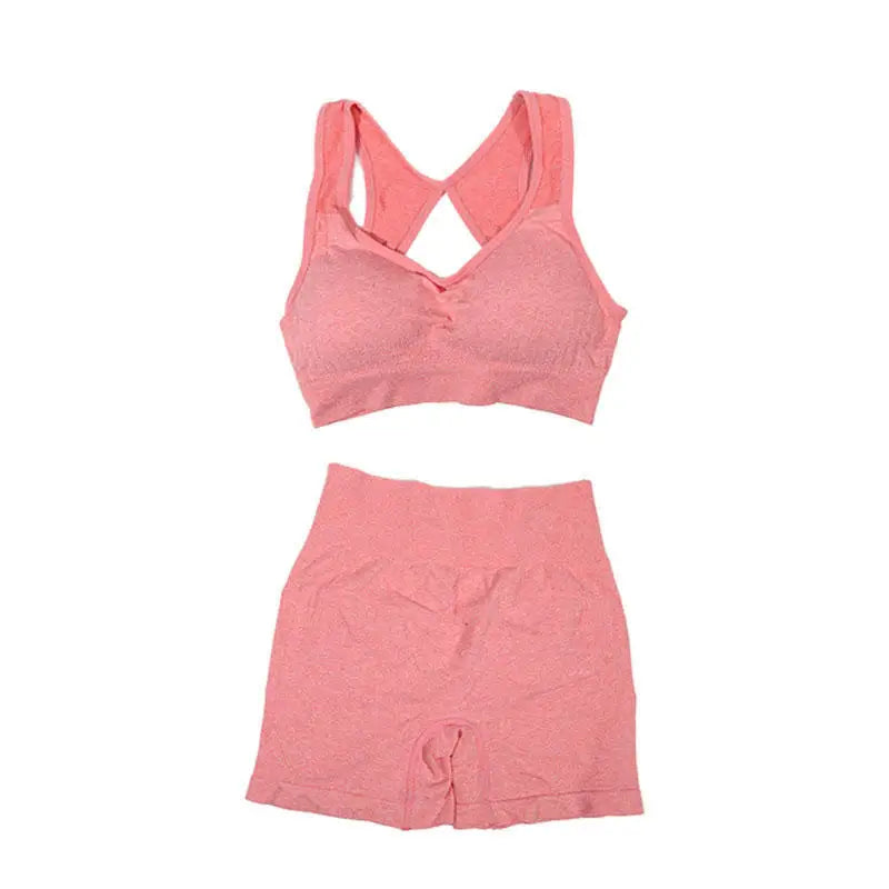 طقم سترة وشورت يوغا نسائي