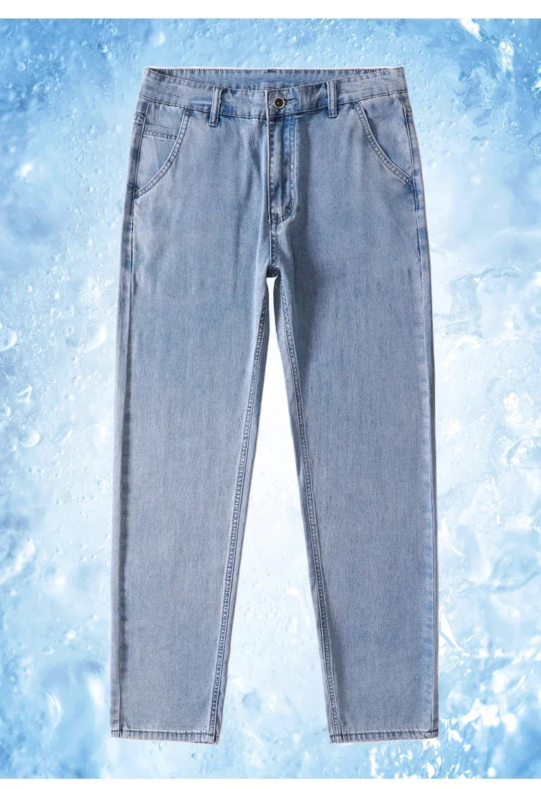 بنطلون جينز رجالي رقيق من الليوسيل