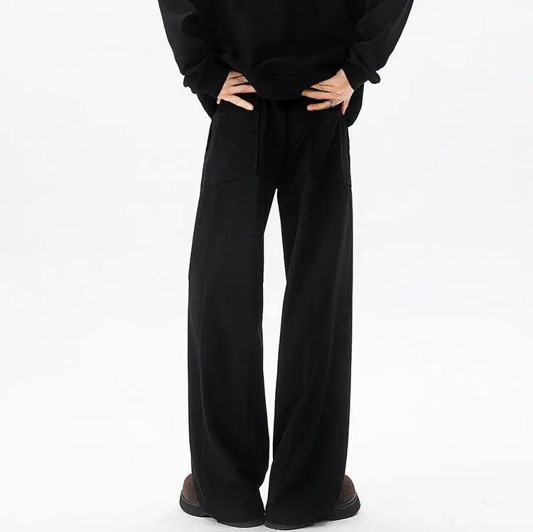 Men's Plus Size Vintage Pleated Trousers – Wide Leg