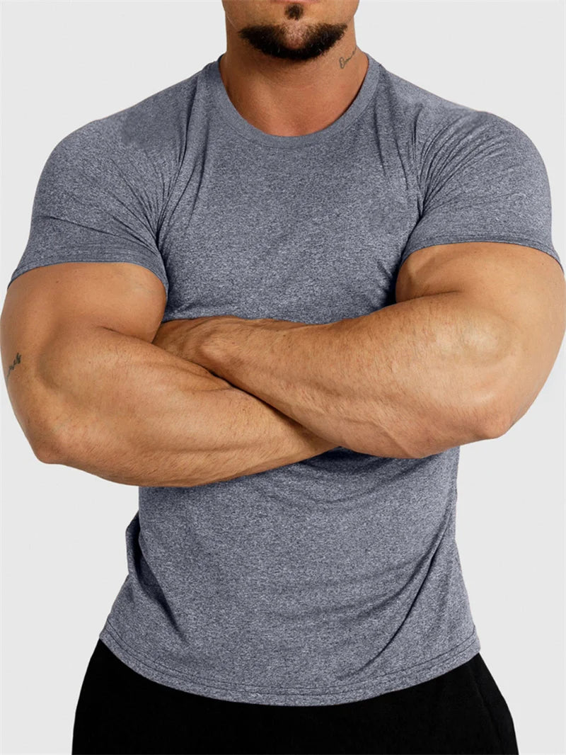 تي شيرت رياضي نسائي سريع الجفاف بأكمام قصيرة