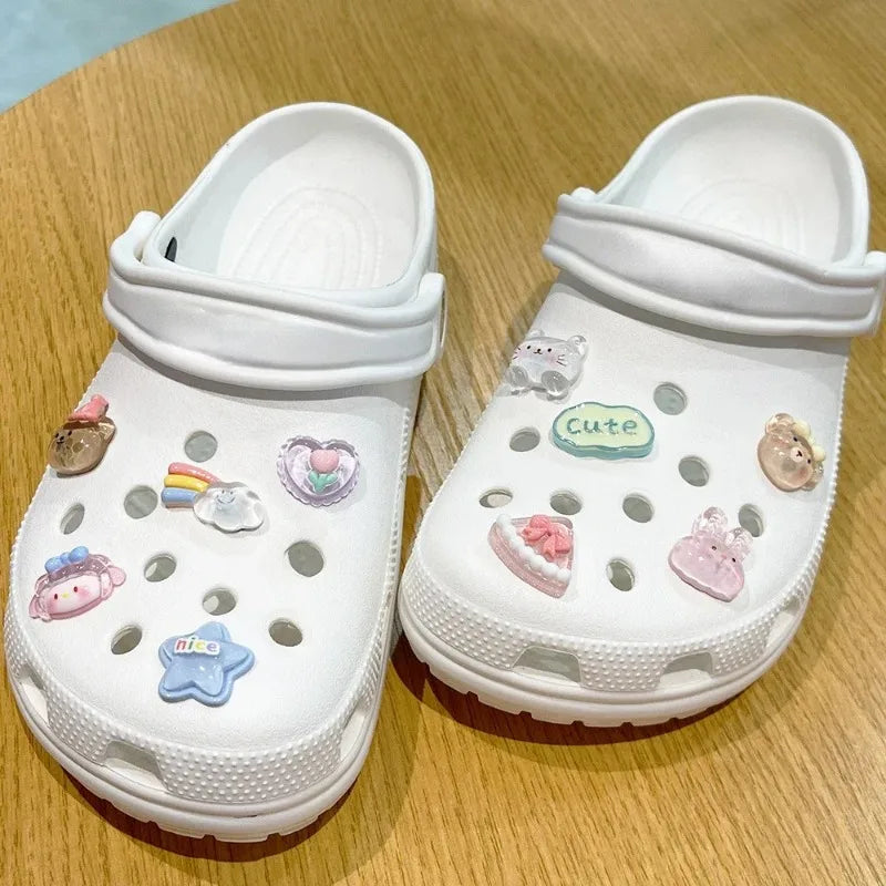 Women Rainbow Bear Shoe Charms Accessories