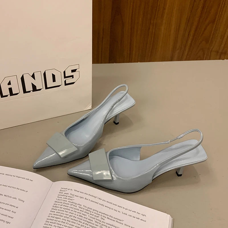 Pointed Toe Slingback Heels – Summer 2025