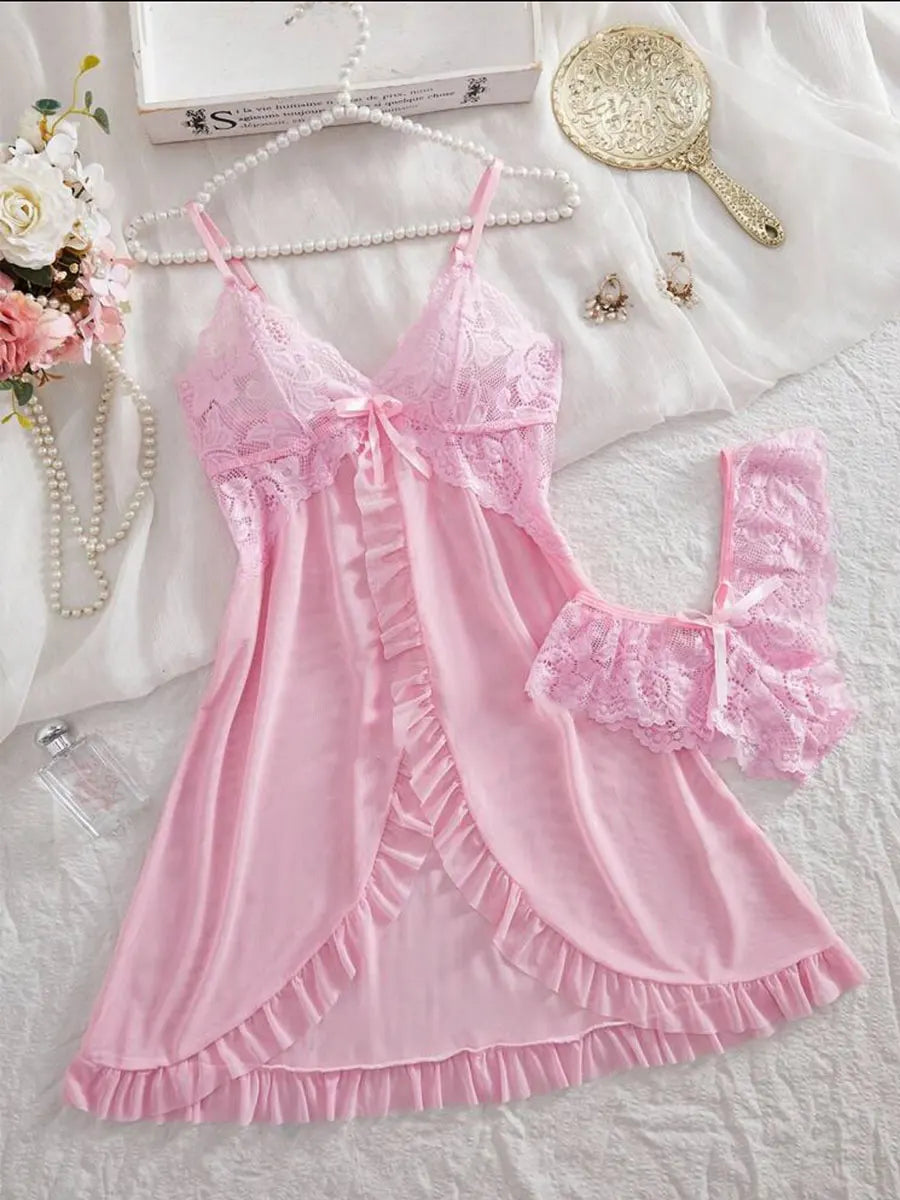 Blush Satin Sleepwear Set