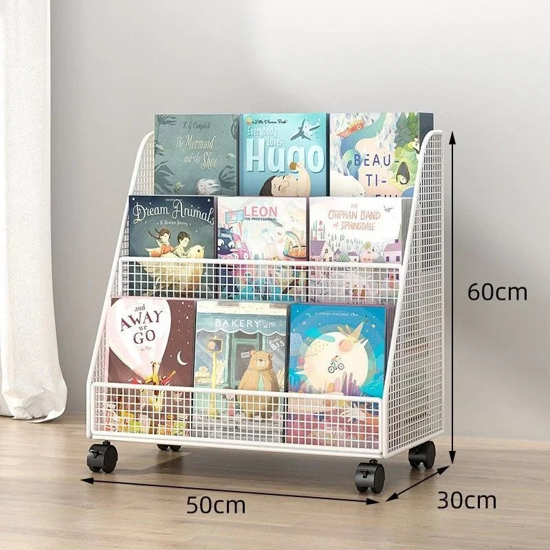 Kids Bookshelf Desk Organizer