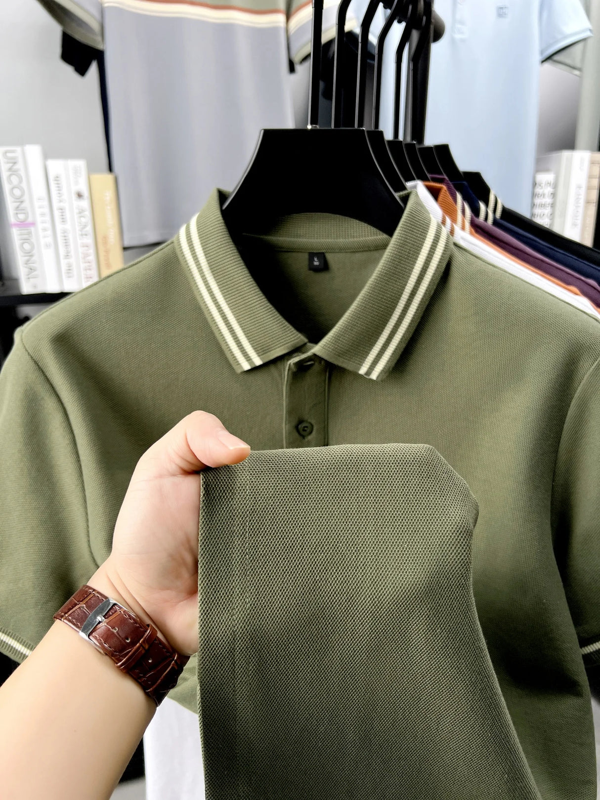 تي شيرت بولو رجالي فاخر مطرز