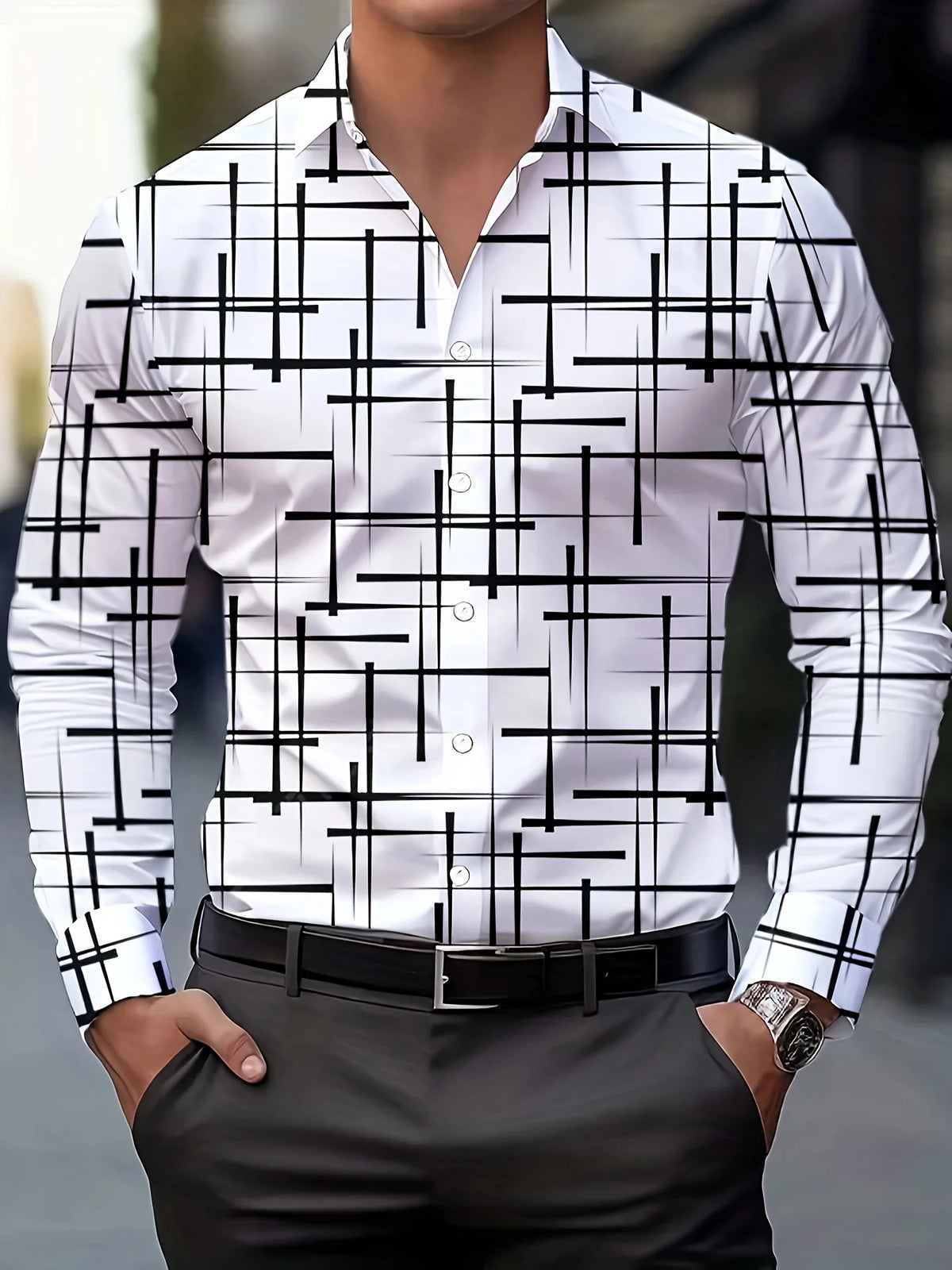 Crimson Floral Dress Shirt