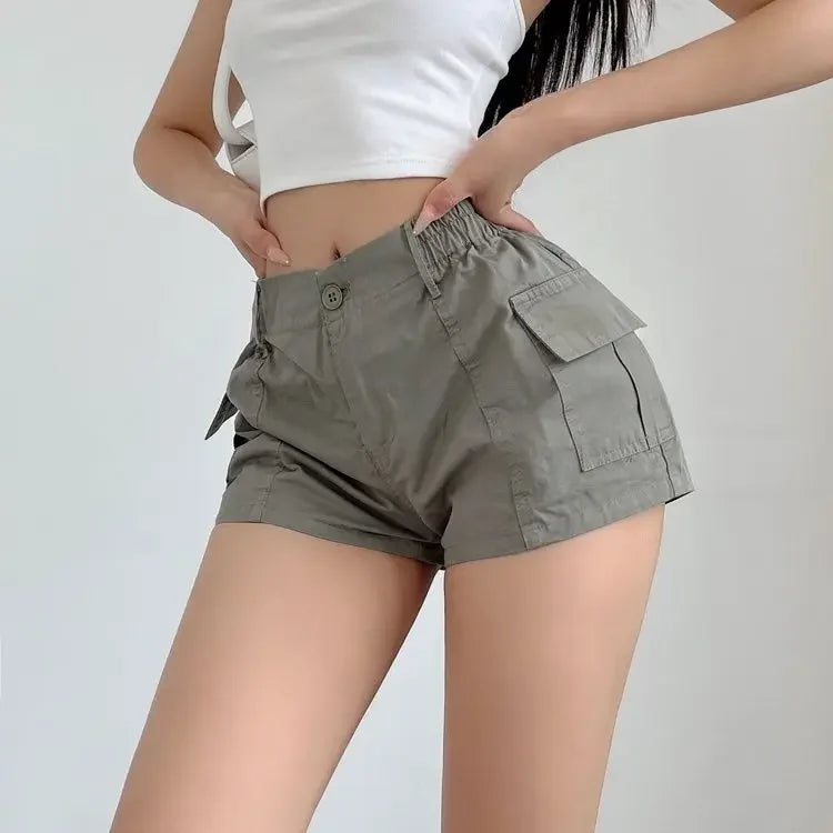 Women's High Waist Cotton Shorts