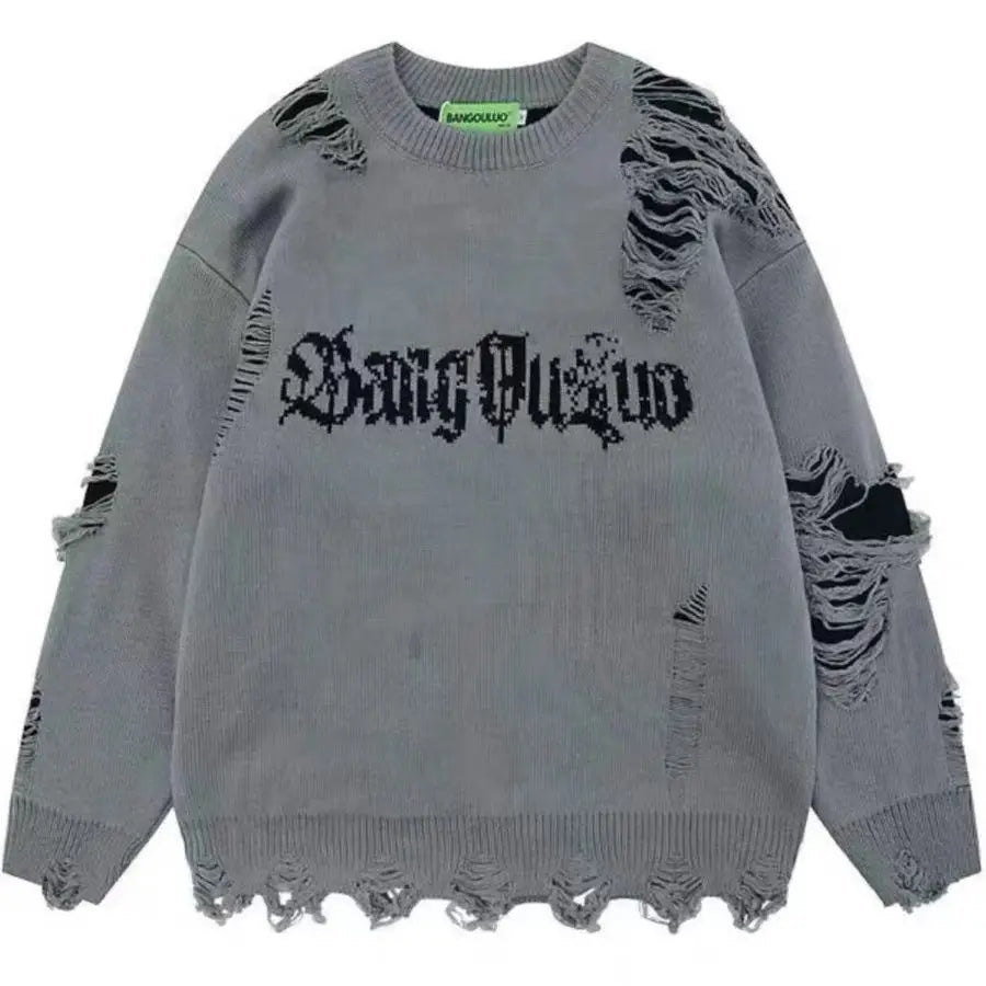Unisex Hollow Hole Street Sweater
