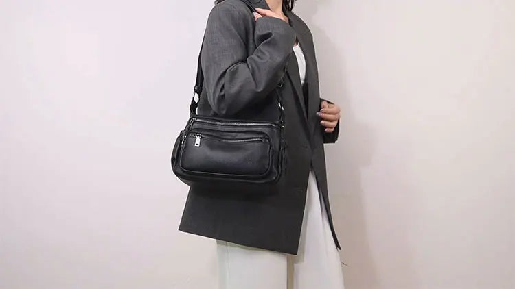 Structured Leather Crossbody Bag