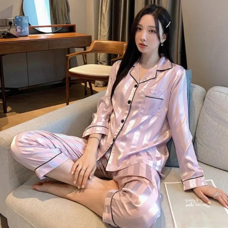 Women's Satin Pajama Set