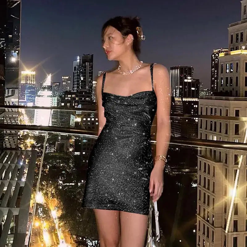 Women's Dresses Glitter Backless Strappy