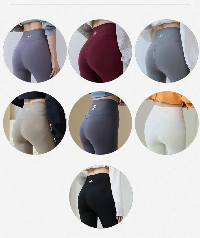 Women High Waist Push Up Sharkskin Leggings