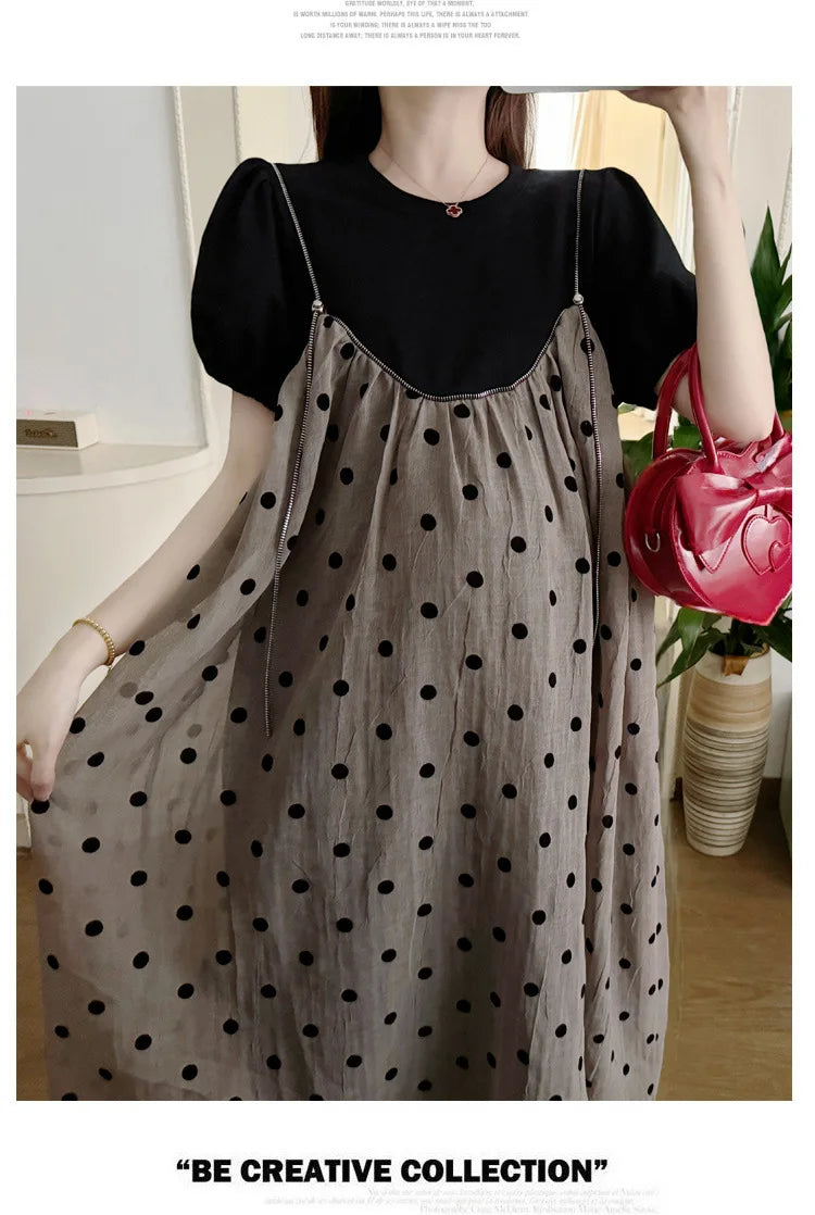 Summer Maternity Two-Piece Skirt Set