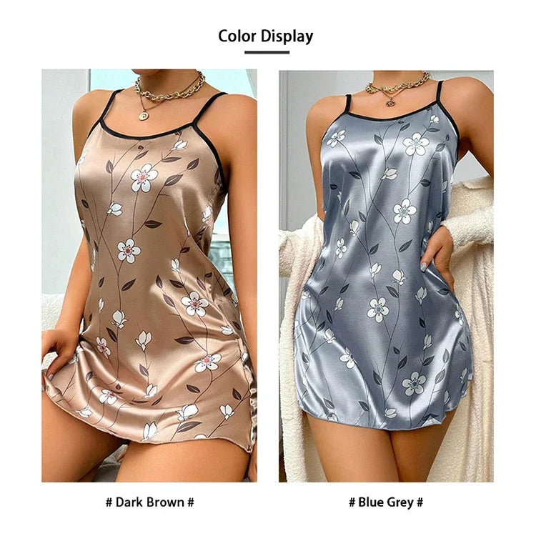 Flora Satin Nightgown
