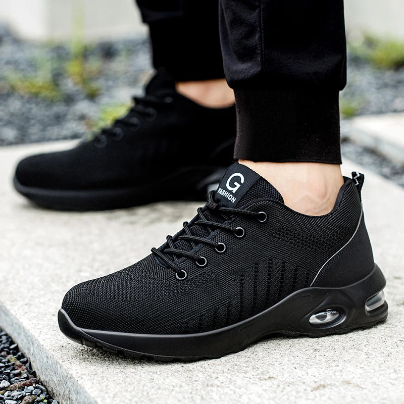 أحذية أمان للجنسين قابلة للتهوية بأصابع فولاذية