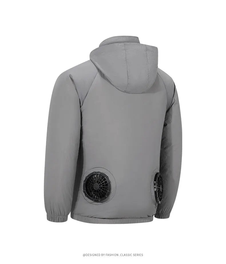Men Cooling Fan USB Cotton Jacket
