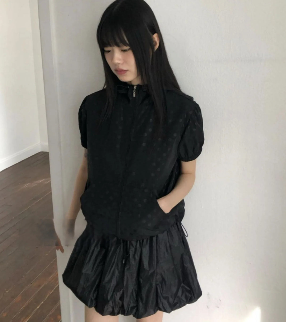 Streetwear Summer Polka Dot Hooded Jacket