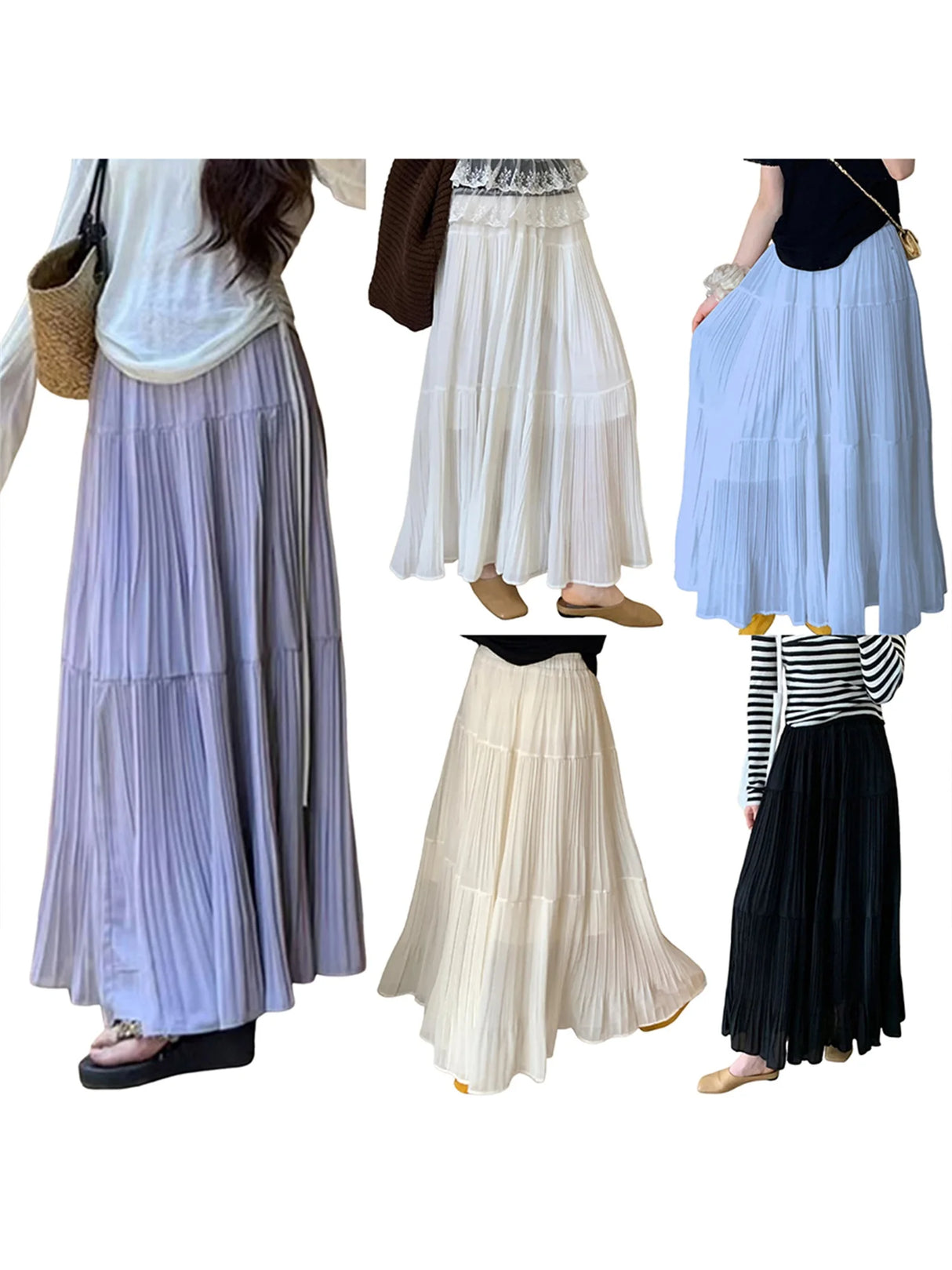 Women Boho Print Maxi Skirt