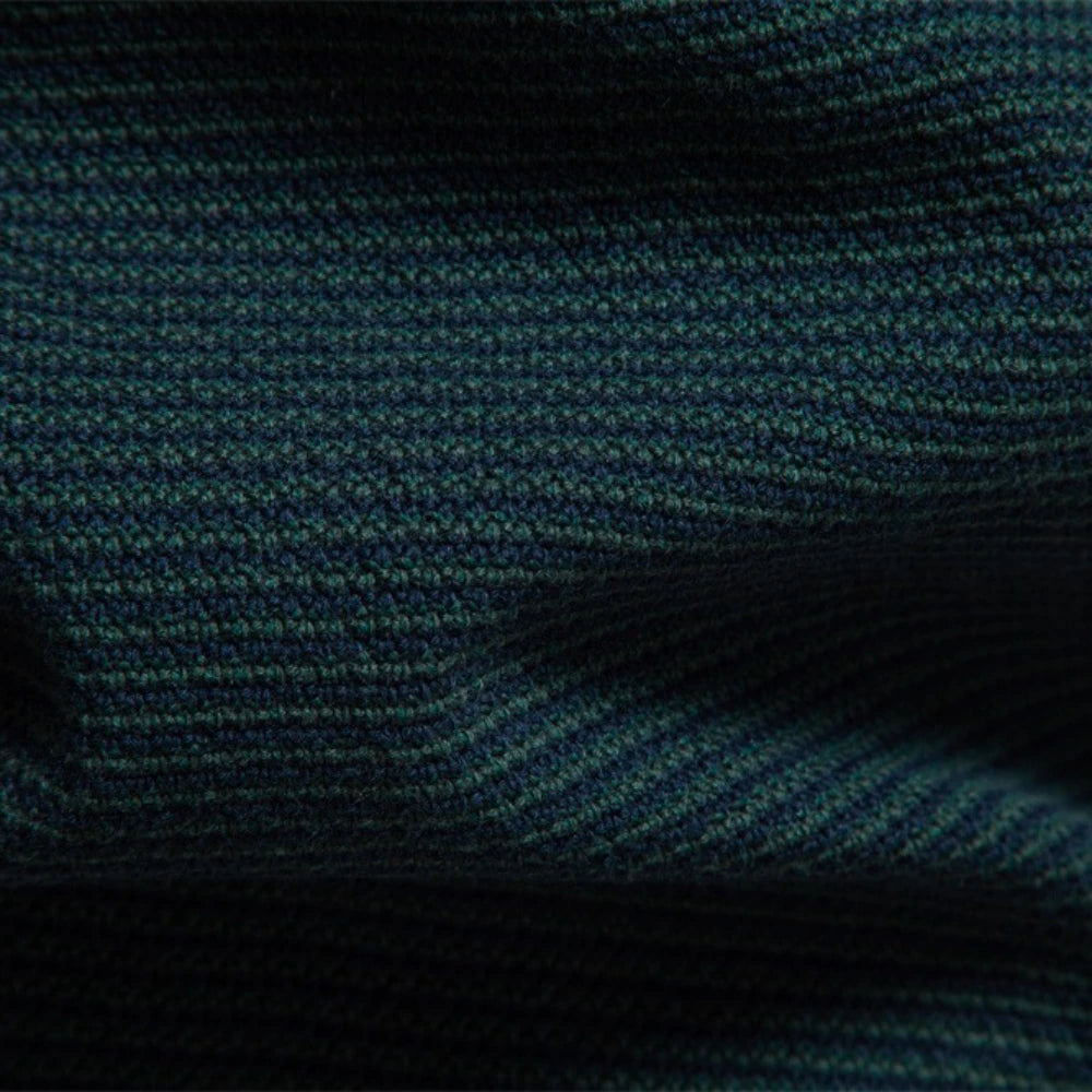 Men's Striped Cotton Turtleneck Sweater