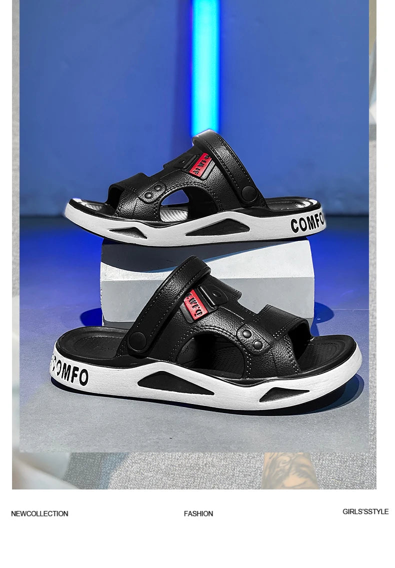 صنادل رجالية بنعل سميك من مادة إي في إيه