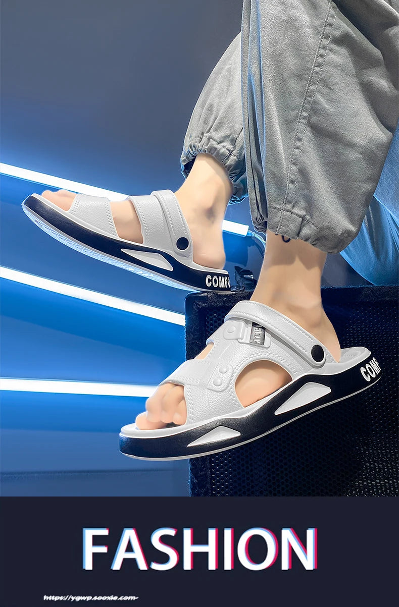 صنادل رجالية بنعل سميك من مادة إي في إيه