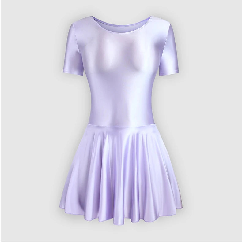 تنورة باليه رياضية من الساتان للنساء