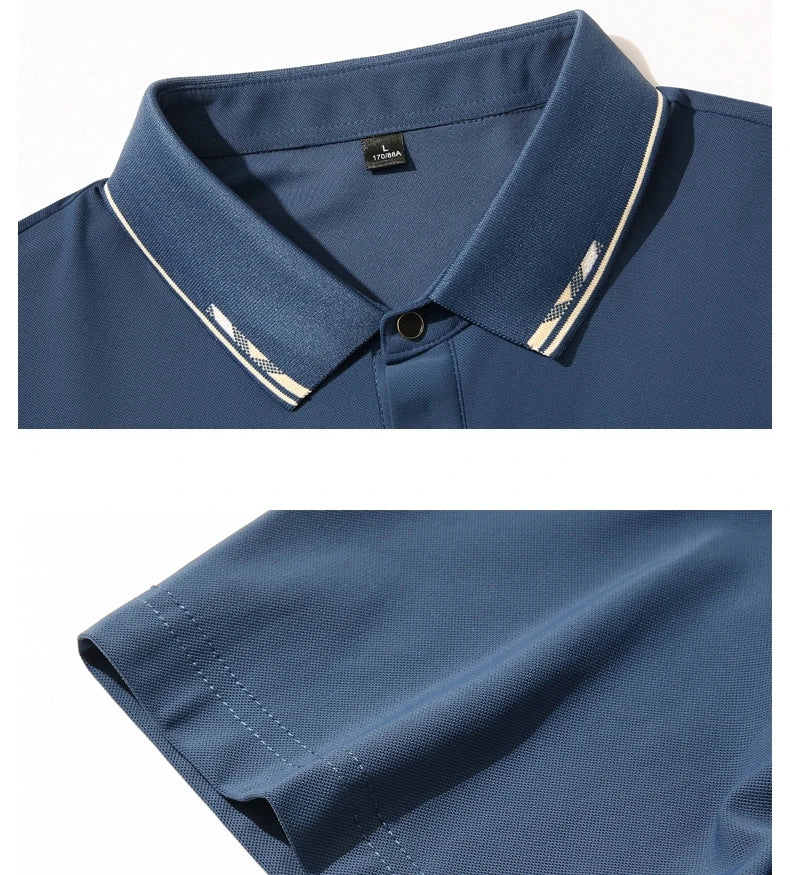 Men Plus Size Ice Silk Polo Shirt
