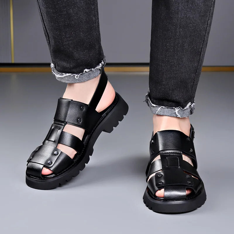 Executive Leather Gladiator Sandals