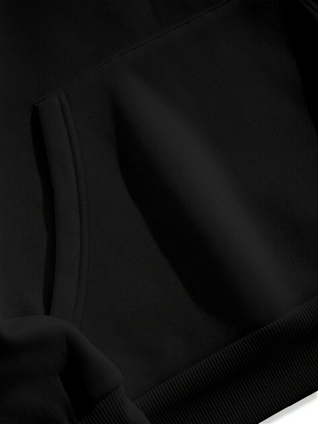 هودي جرافيكي للرجال بمقاسات كبيرة - أسود بأكمام طويلة