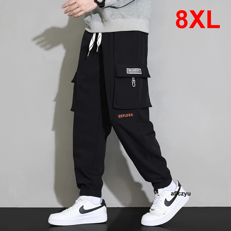 Men's Plus Size 8XL Jogger Pants – Casual Streetwear