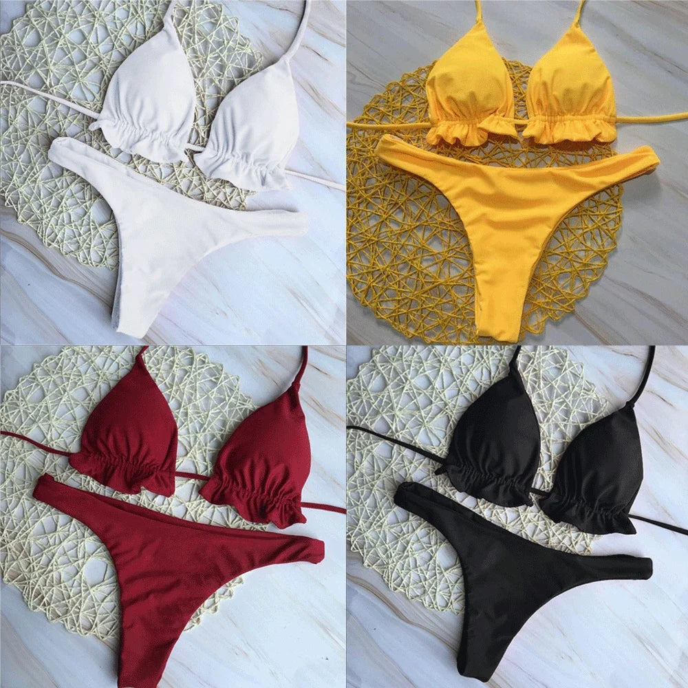 Lace-Up Brazilian Bikini