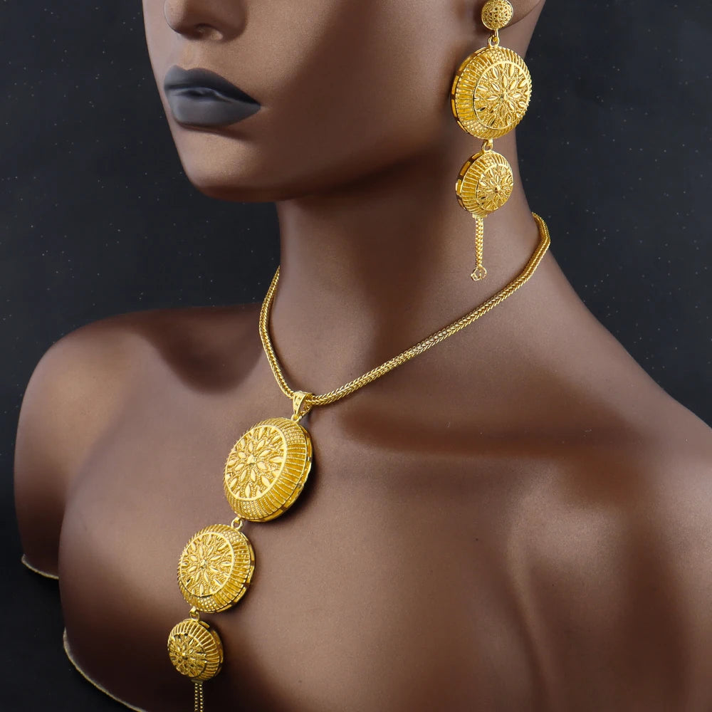 Dubai Gold Plated Wedding Jewelry Set