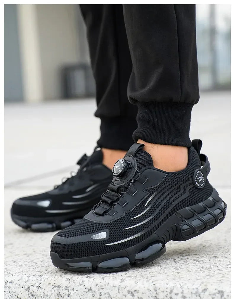 Women Safety Shoes White Lightweight Sneakers