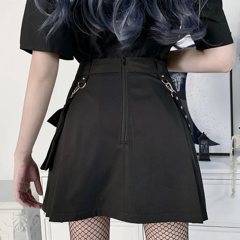 Women Gothic Patchwork Mini Skirt